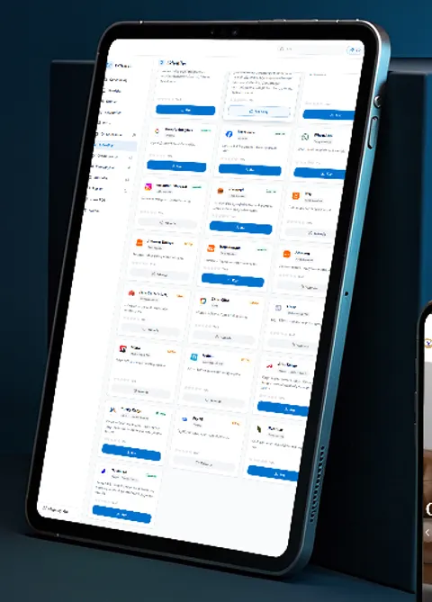 Tablette yönetim paneli